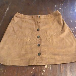 Abercrombie & Fitch Faux Suede Mini Skirt